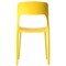 Fabulaxe Modern Plastic Outdoor Dining Chair with Open Curved Back, Yellow, PK 2 QI004227.YL.2 - alternate 3